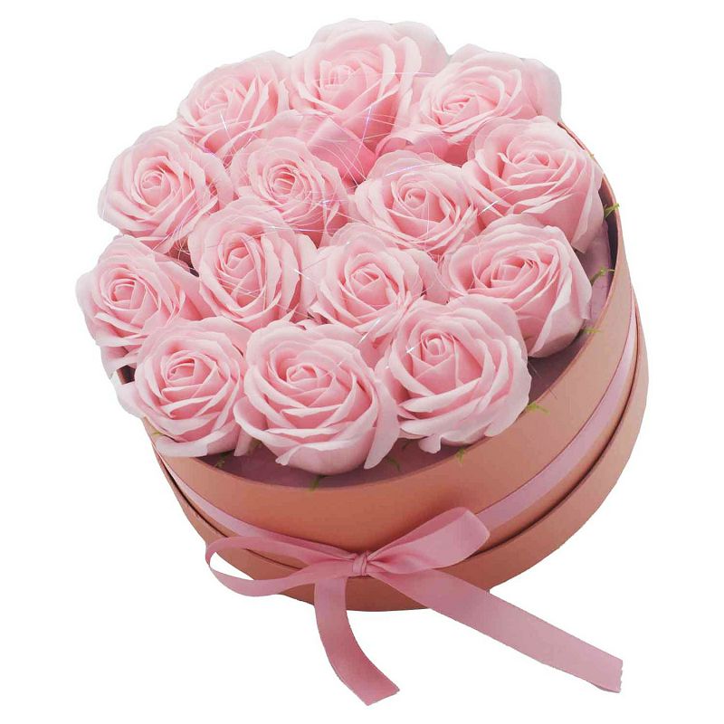 Buket cvijeća od sapuna - 14 pink ruža