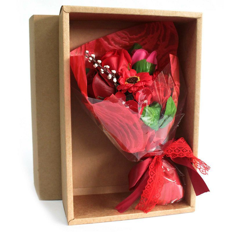 Buket cvijeća od sapuna - Red (Box)
