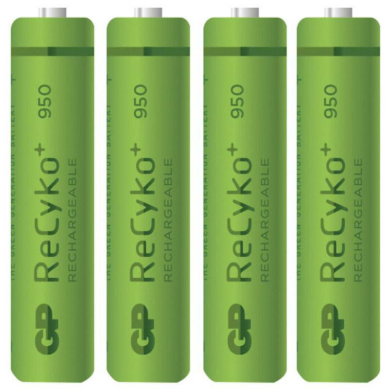 GP ReCyko+ NiMH x4 AAA 950 mAh