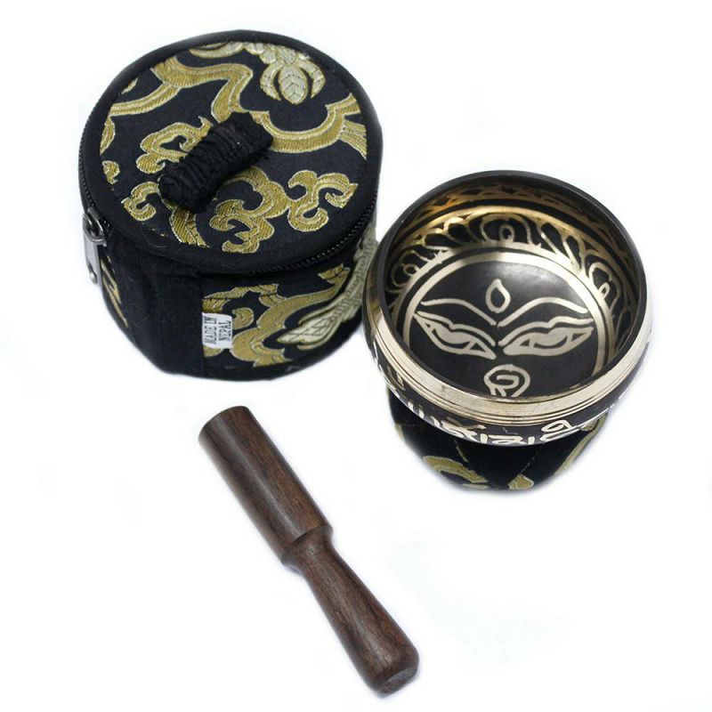 Mini Singing Bowl Gift Set Black