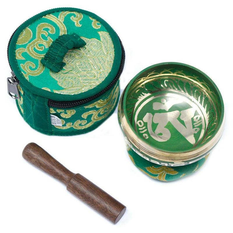 Mini Singing Bowl Gift Set Green 