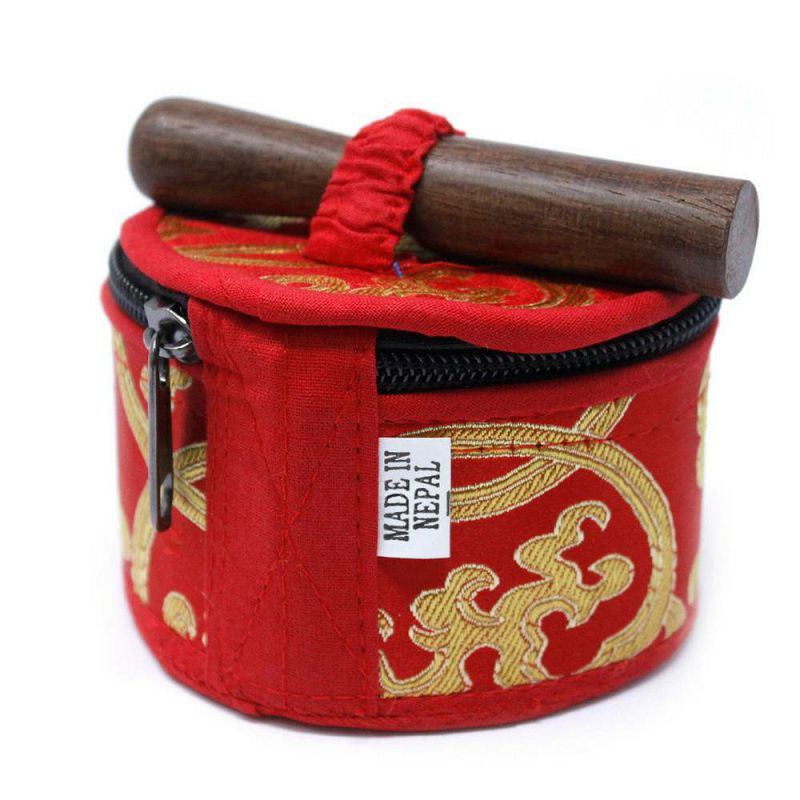 Mini Singing Bowl Gift Set Red 