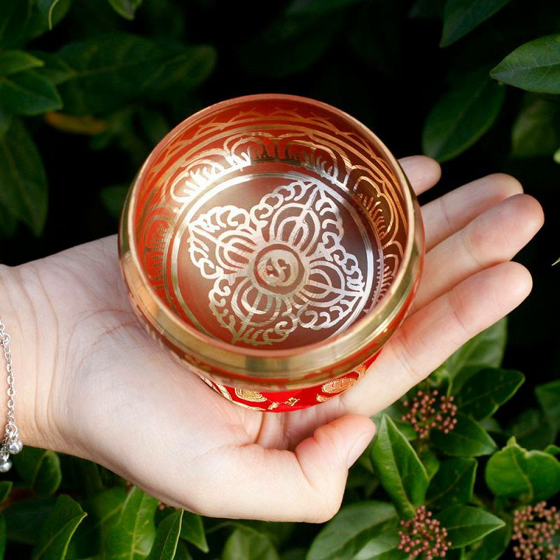 Mini Singing Bowl Gift Set Red 