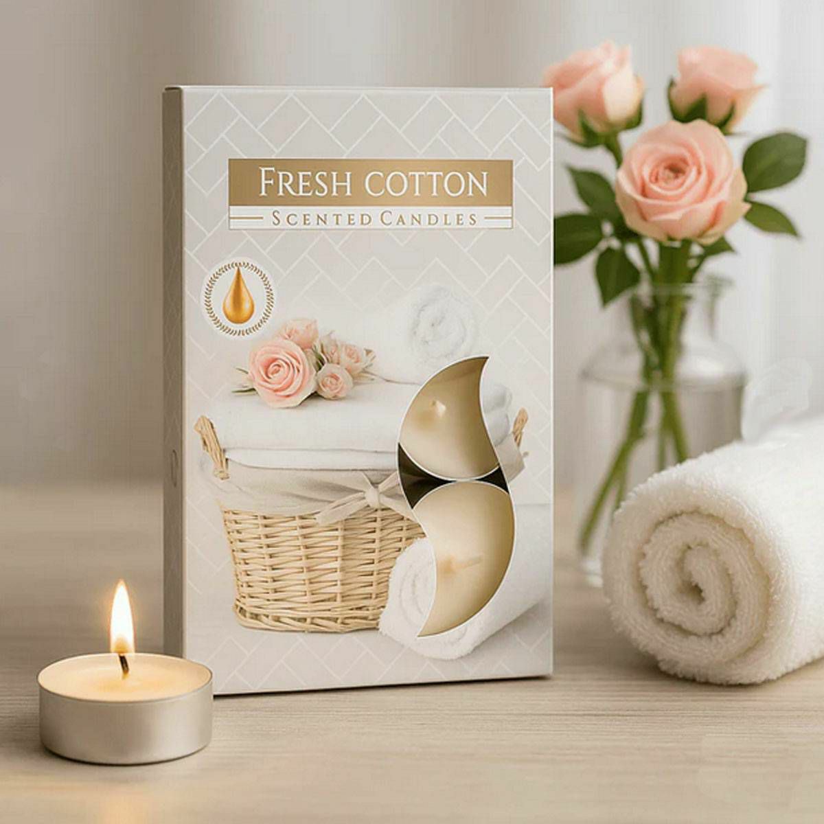 Mirisne svijeće lučice - Svježi pamuk x6