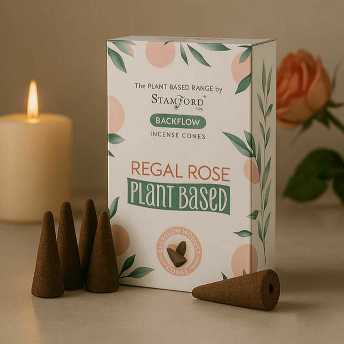 Mirisni čunjići Plant Based Backflow Regal Rose