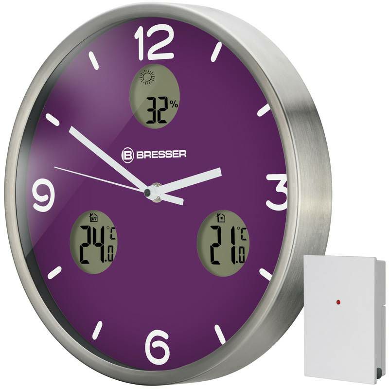 MyTime io NX Wall Clock Purple 30 cm