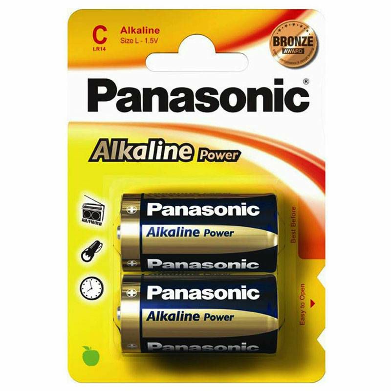 Panasonic x2 Alkaline Power Baby C LR 14