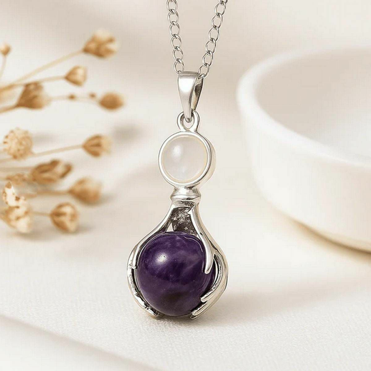 Privjesak Hands Pendant - Ametist