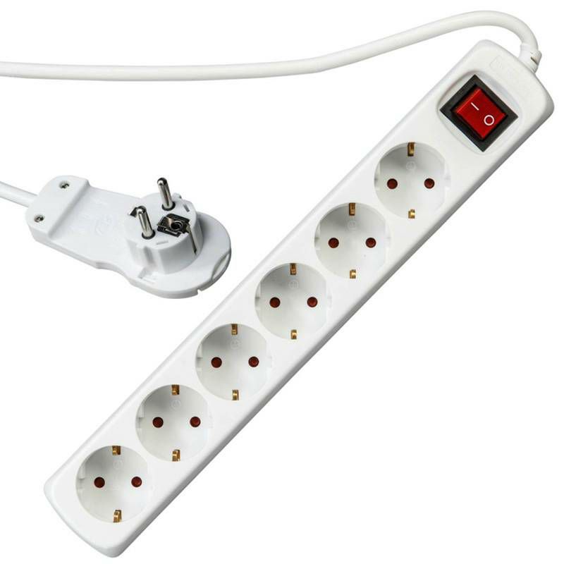 REV Multiple Socket Smart 6-fold 2m white