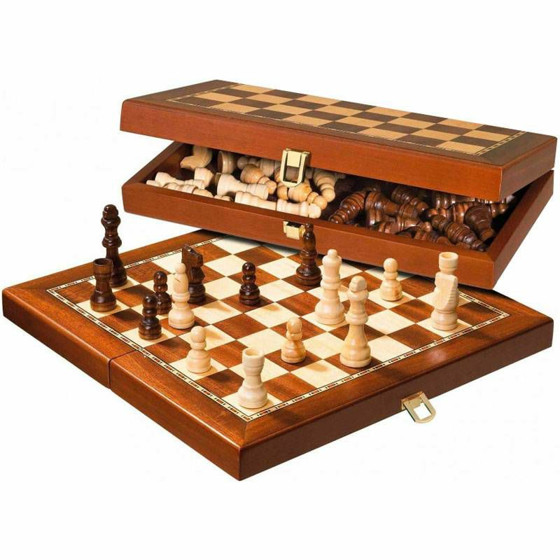 Šah drveni magnetski 29 x 29 cm